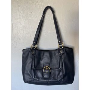 Coach Campbelle Belle Black Leather Shoulder Bag